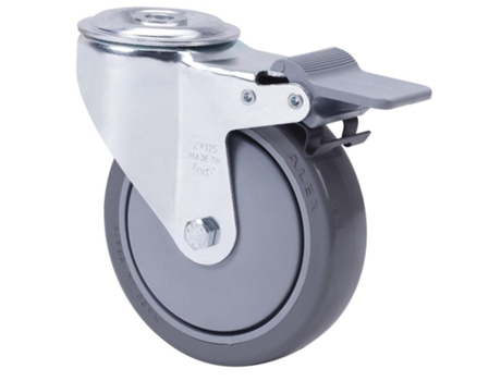 Rueda giratora agujero m12 freno 20zvlfd150cp-puisb polip.-poliur.gris bolas ALEX
