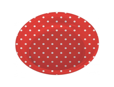 Pack 4 Platos Cartón 23 Cm Lunares GENÉRICO