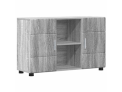 Aparador | Aparador De Comedor | Armario De Cocina Con Estante Florin Gris Sonoma 88,5 X 30,5 X 55,5 Cm