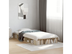 Estructura De Cama Madera De Ingeniería Roble Sonoma 90x190 Cm