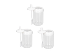 3 Cajas Para Especias Con Cuchara, Botella De Condimentos Transparente Sellada Para La Cocina.