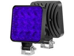 Luz De Trabajo 48w 16led Para Camión Off-road Tractor 12v 24v Faro Antiniebla Luces De Marcha Diurna Cuadrada Impermeable Ip65 China Azul
