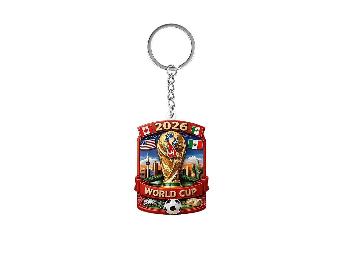 Llavero Resina Relieve 3d Copa Fifa 2026 Ee.uu. Canadá México,trofeo Mundial Banderas Monumentos, Accesorio Coleccionable Hincha Duradero