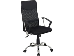 Silla de Escritorio Operativa MITSAI Roma Negro (Brazos Fijos - Malla)