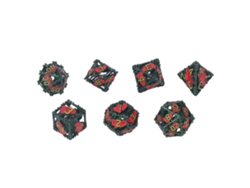 Ats-set De 7 Dados Poliédricos De Metal Para Juegos De Rol Y Mesa Fiesta Navideña Adultos