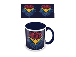 Taza de comida B.active de color azul alto de Marvel Capitana