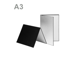 Reflector Difusor Plegable De Cartón 3 En 1 (negro, Blanco, Plata) Para Fotografía De Productos Comida, Tamaño A3
