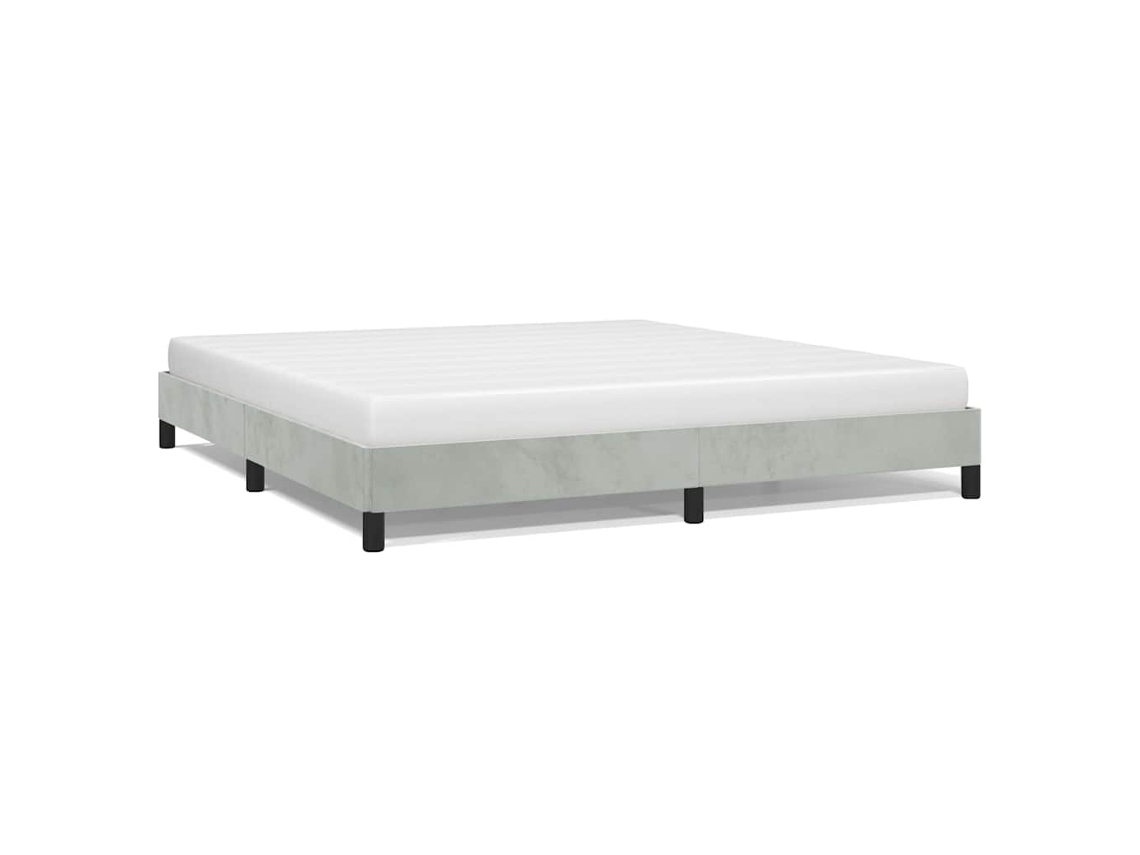 Maison Exclusive - Estructura De Cama Sin Colchón, Color Gris Claro, Tamaño California King, Terciopelo