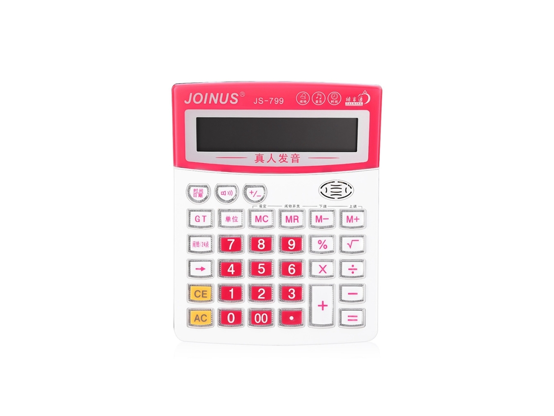 Calculadora eléctrica básica para estudiantes con control de volumen