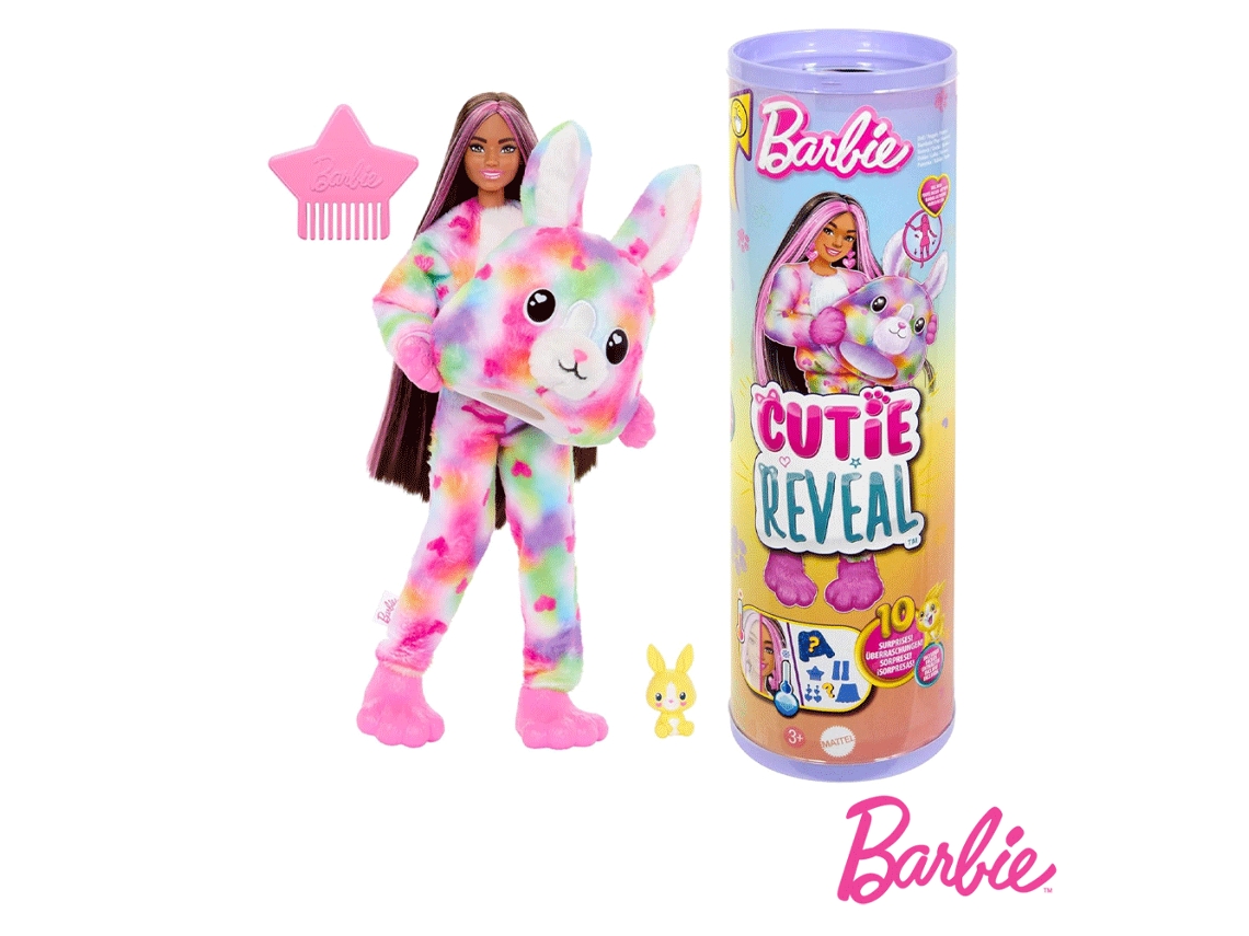 BARBIE Cutie Reveal Sueños de Colores Muñeca Conejito