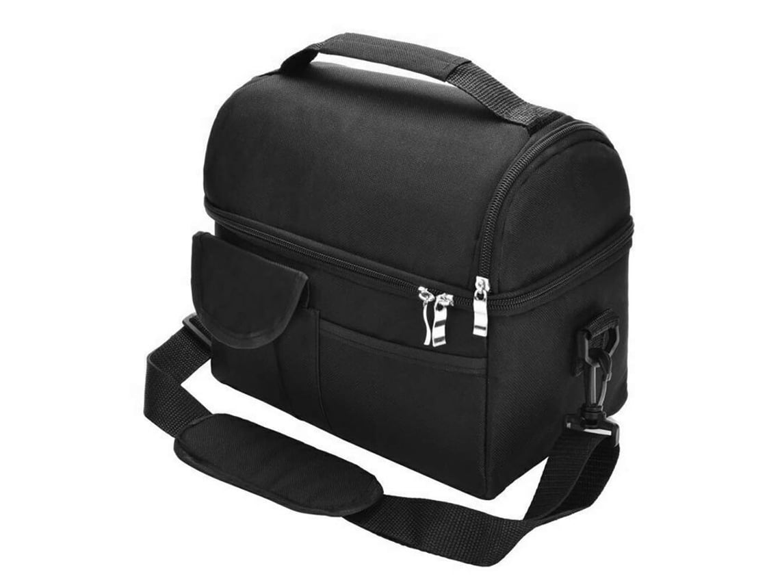 Omni-bolsa De Almuerzo Aislada Impermeable Y Anti Fugas Con Cremallera De Alta Calidad En Color Negro