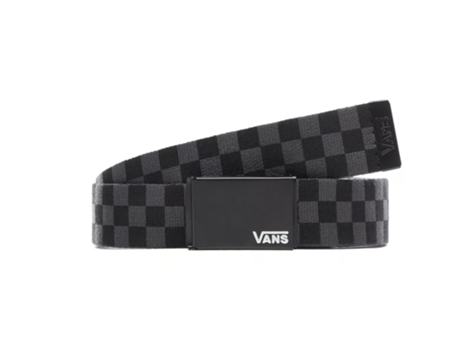 Cinturón Unisex VANS Cuadros Gris Deppster Tecido Negro (Talla Única)