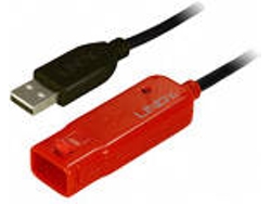 Cable USB LINDY USB A/USB A 12 m Macho/Hembra Negro