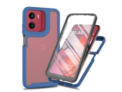 Capa Transparente Digitallab para Motorola Moto E15 Com Pano Filme Roxo