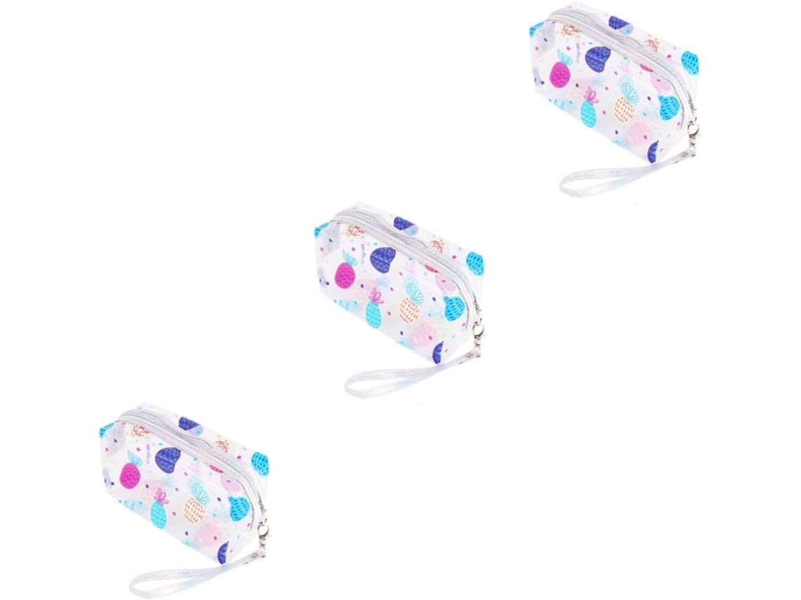 Neceser De Aseo De Pvc Transparente E Impermeable De 3 Piezas Para Cosméticos Y Artículos De Viaje.