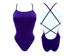 Traje de baño para Mujer TURBO Patron Sirene Morado para Natacion (S)