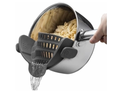 2026da-colador Ajustable De Silicona Para Colar Pasta Y Líquidos, Clip Universal, Color Gris Oscuro