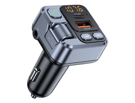 Transmisor FM Manos libres para automóvil Bluetooth 5.1 Reproductor de MP3 Estéreo Modulador FM para automóvil PD30W Adaptador Bluetooth Aux para a...