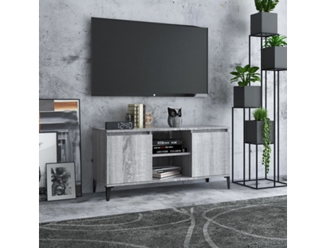 Mueble para la televisión VIDAXL Gris Madera contrachapada (103,5x35x50 cm)