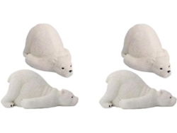 Juego de 4 tapones decorativos para inodoro con forma de oso polar - Accesorios Gokoco