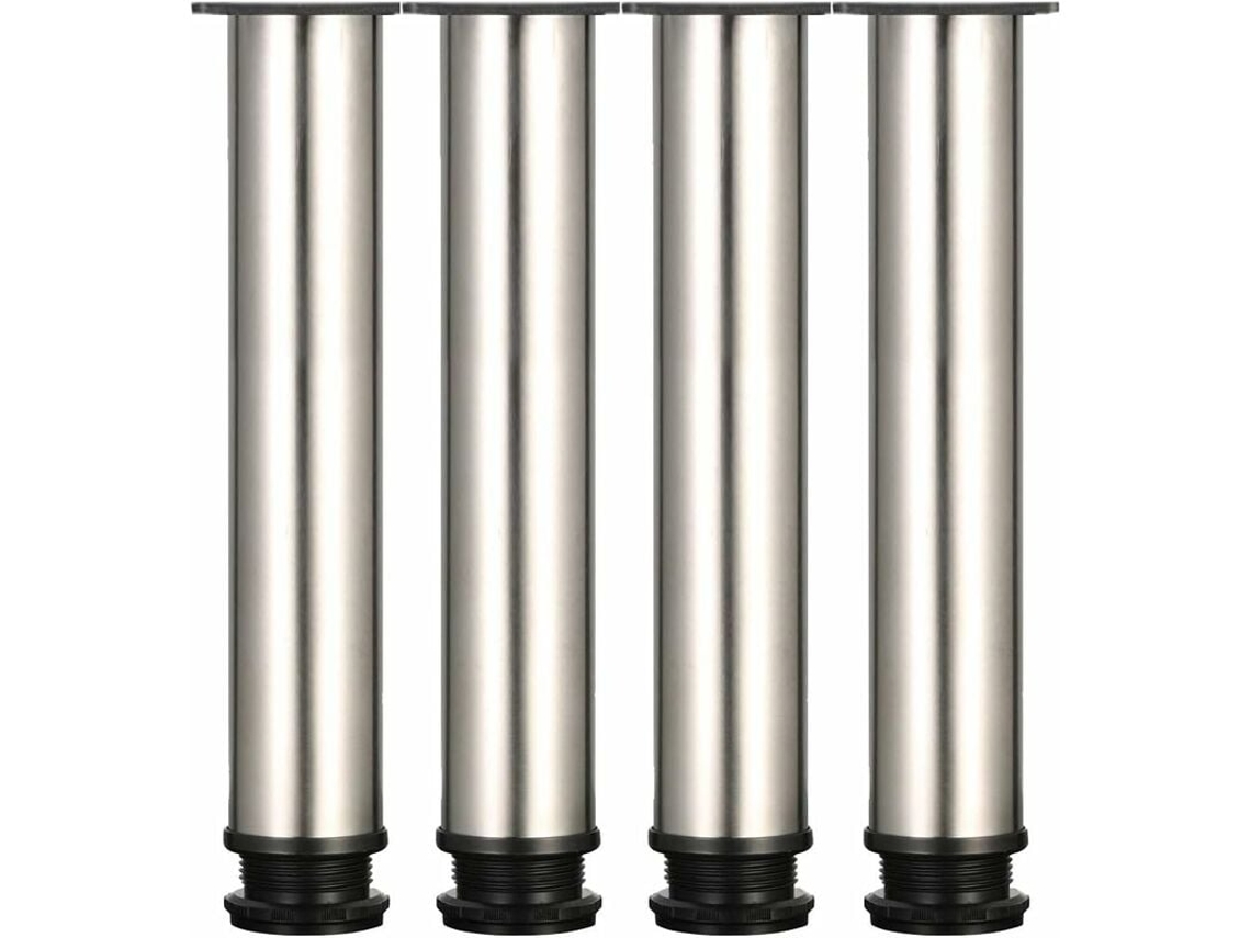 Actualización elegante para sus muebles, las patas de acero inoxidable ajustables añaden estabilidad y estilo.