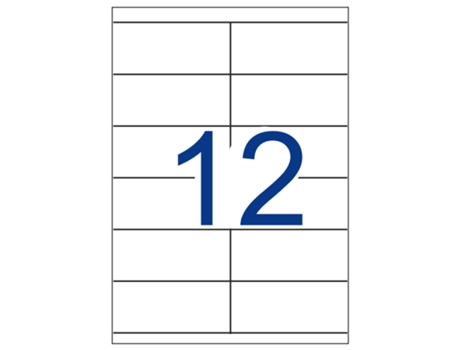 Etiquetas Adhesivas Rectas Multi3 500 Hojas APLI (Blanco - 105 X 48 mm)