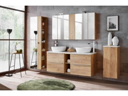 Armarios Con Espejo FURNLUX Classic Capri (Beige, Madera Contrachapada - 60X16X75 Cm)