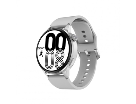 Smartwatch Dt4+ Hombres Carga inalámbrica Bluetooth Fitness Monitoreo Silicona Plata