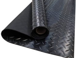 Suelo Goma - Estrias Negro - 3mm - 100x150cm - Composición 100% Caucho - Suelo Caucho - Suelo PVC - Suelo Protector