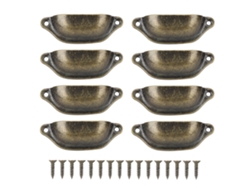 Tirador Semicircular Para Muebles, Estilo Chino, Color Verde Bronce, Para Cajones, Armarios Y Librerías.