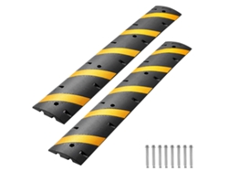 Protector de cables de suelo Succebuy de 1830 mm y 2 canales, capacidad de carga de 9979 kg, 2 piezas