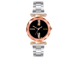 Reloj De Pulsera Unisex Informal De Moda Con Brazalete De Acero Y Movimiento De Cuarzo, Plateado.