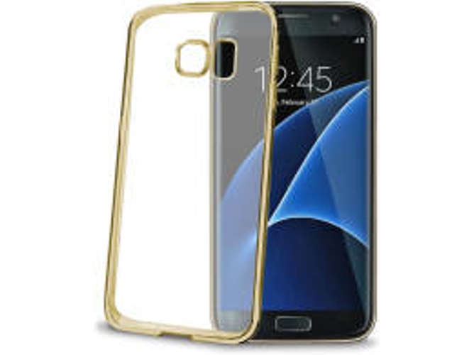 Carcasa Samsung Galaxy S7 Edge CELLY Láser Dorado