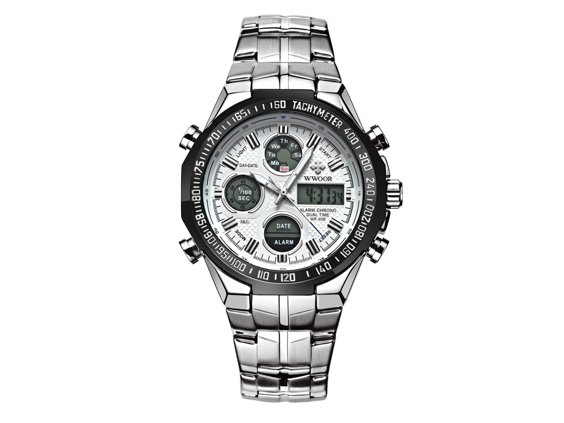 Reloj De Pulsera Para Hombre Con Movimiento De Cuarzo Fashionable (blanco)