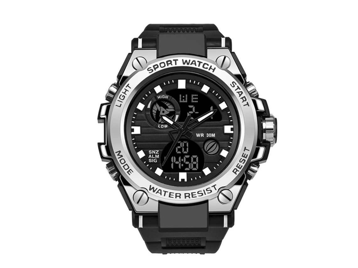 Reloj Deportivo Electrónico Con Led, Resistente Al Agua, Doble Pantalla Luminosa Para Niños.