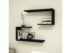 Estante de Pared [EN.CASA] (Negro - Placa de Aglomerado - 27 x 60 x 20 cm)