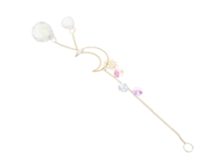 Colgante de luna de cristal para colgar, ideal para decoración de jardín y patio, con función de creación de arcoíris (1 pieza)
