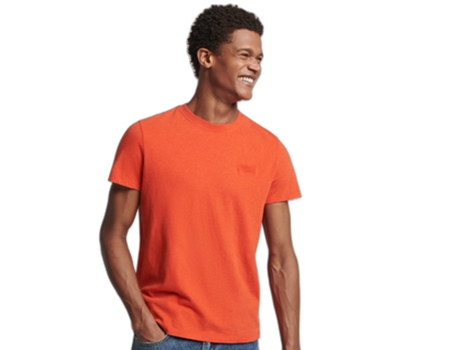 Camiseta para Hombre SUPERDRY (L - Algodón - Naranja)