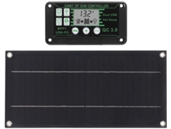 Painel Solar Monocristalino De 600 W - Bateria De 18 V - Controlador De Carregamento