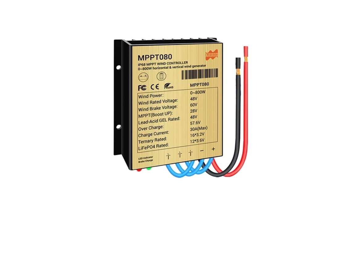 Controlador de carga eólica para aerogeneradores, 600 W/800 W, 12/24 V o 48 V, 800 W 48 V OEM