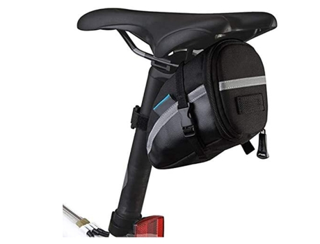 Bolsa de bicicleta, 1.2L MTB Bicicleta Bicicleta Ciclismo PU Bolsa de sillín, Herramientas de reparación de bicicletas Paquete de bolsillo Suminist...