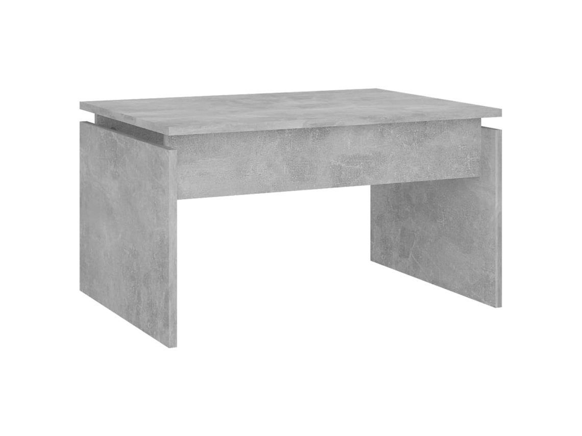 Mesa de Centro de Apoyo 68X50X38 Cm Contrachapado Gris-Cemento