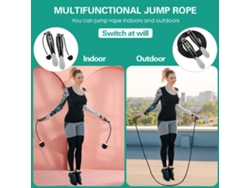 Cuerda Para Saltar Inteligente Ajustable Con Contador, Doble Función, Cable De Acero Y Sin Cables Para Hacer Ejercicio.