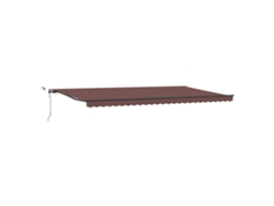 Maison Exclusive - Toldo Retráctil Automático Con Luces Led Marrón 600x300 Cm