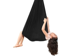 2026-hamaca De Yoga Aérea Infantil 100% Nailon Elástica Columpio Antigravedad 280*100cm Para Entrenamiento Sensorial Interior/exterior Negro