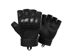 Guantes de moto de medio dedo, guantes militares para actividades al aire libre, guantes de ciclismo Mdug (negro, talla M)