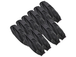 Mangas De Soldadura Ignífugas De Piel Sintética Negra Para Protección De Brazos.