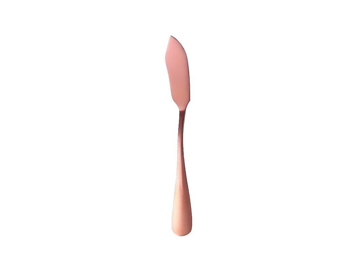 Cortador de queso, cuchillo de mantequilla de acero inoxidable, utensilios de postre, espátula para mermelada, cubiertos, Rosewell afilado/redondeado