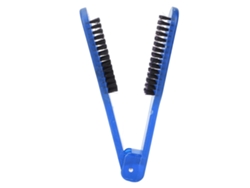 Pincel De Pelo De Cerdas Dobles Antistático - Importado, Resistente A Altas Temperaturas, Diseño Hueco, Color Azul