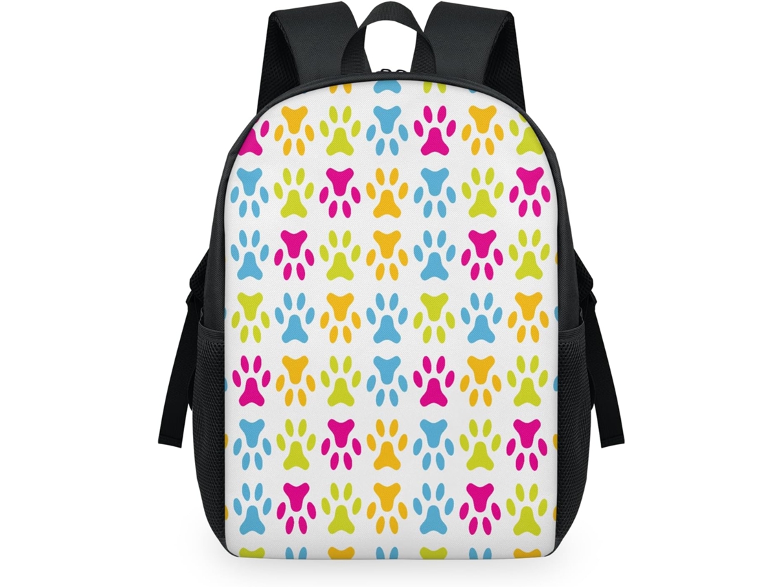 Mochila Colorida Tropicallife Linda Huella Pata Perro Para Niños Niñas Hombres Mujeres Mochila Escolar Info
